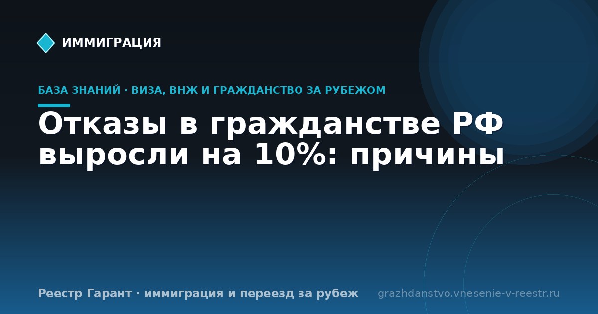 Отказы в гражданстве РФ выросли на 10%: причины