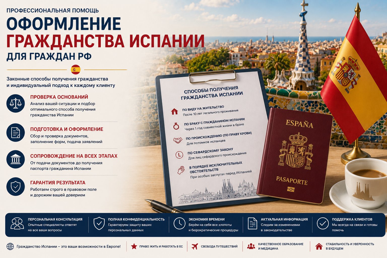 Оформление гражданства Испании для граждан РФ