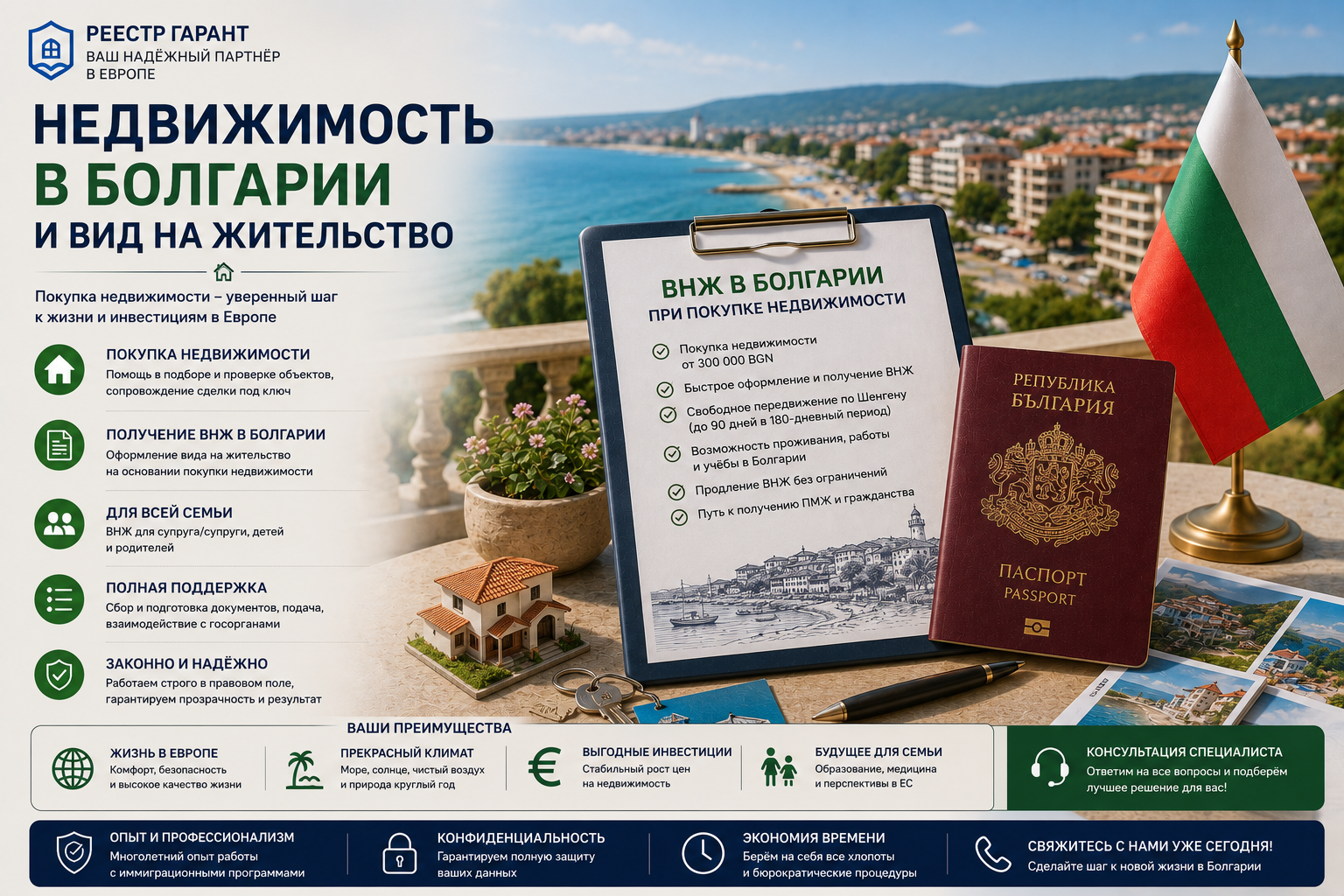 Недвижимость в Болгарии и ВНЖ | Реестр Гарант