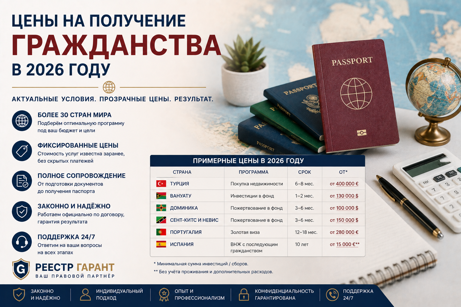 Образец документа — Цены на получение гражданства в 2026 году