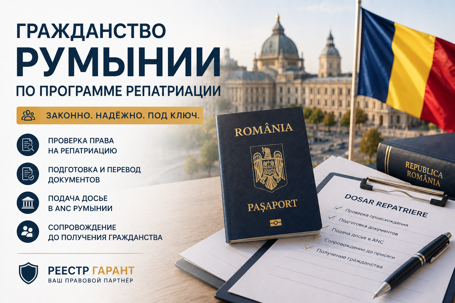 Образец документа — Гражданство Румынии по программе репатриации | Реестр Гарант