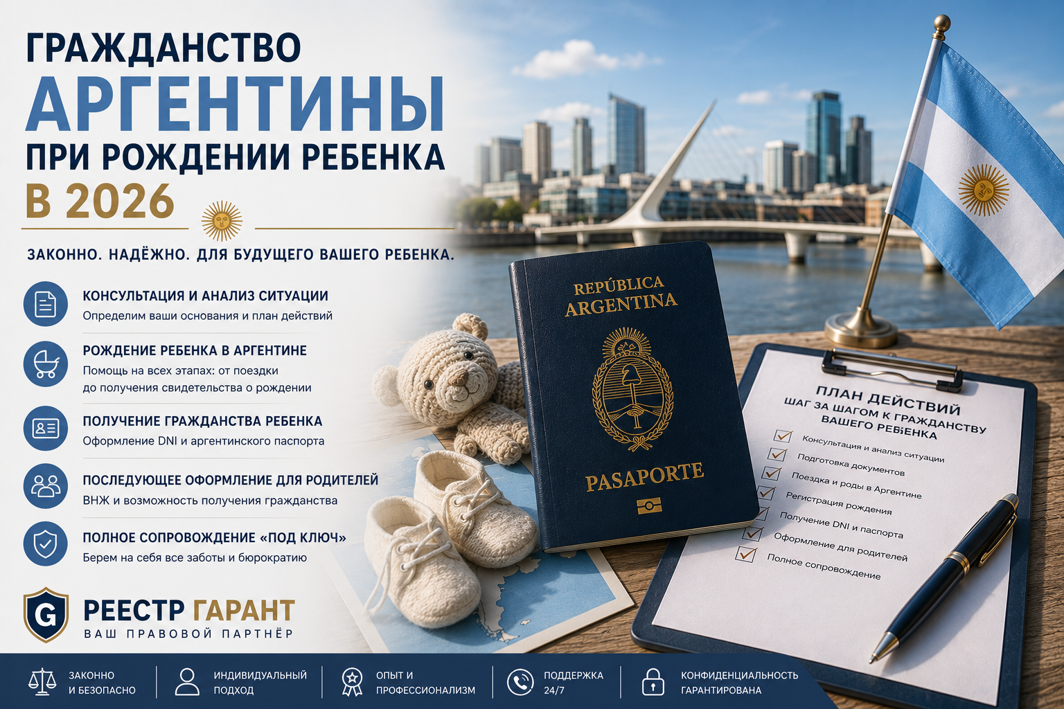 Гражданство Аргентины при рождении ребенка в 2026