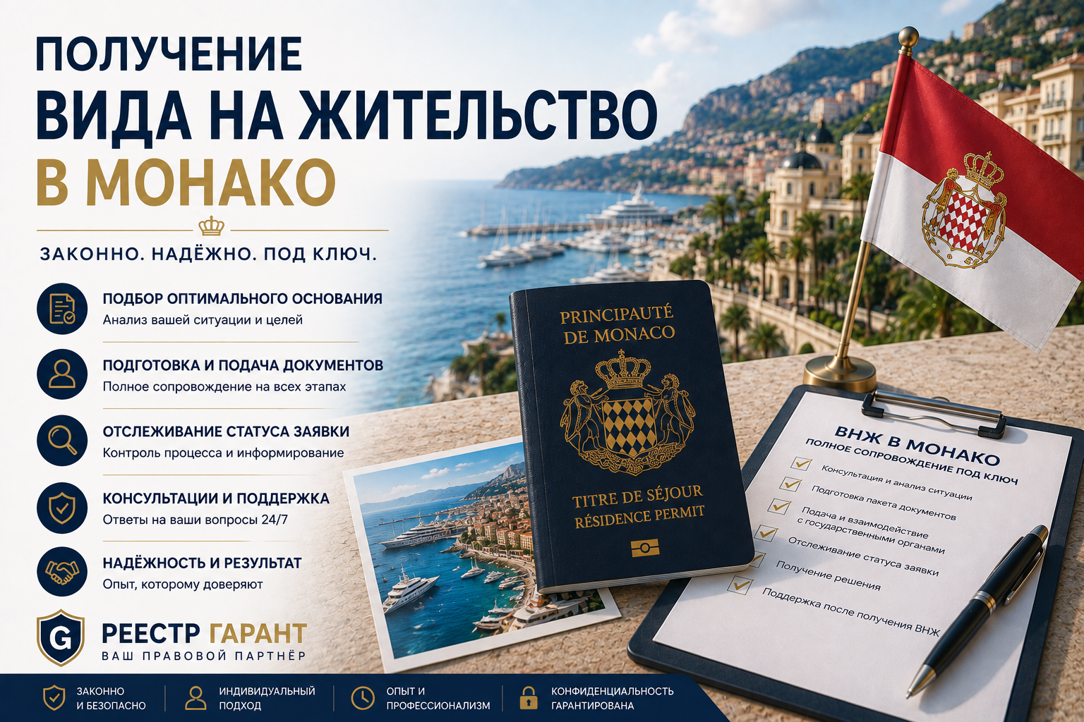 Получение вида на жительство в Монако | Реестр Гарант