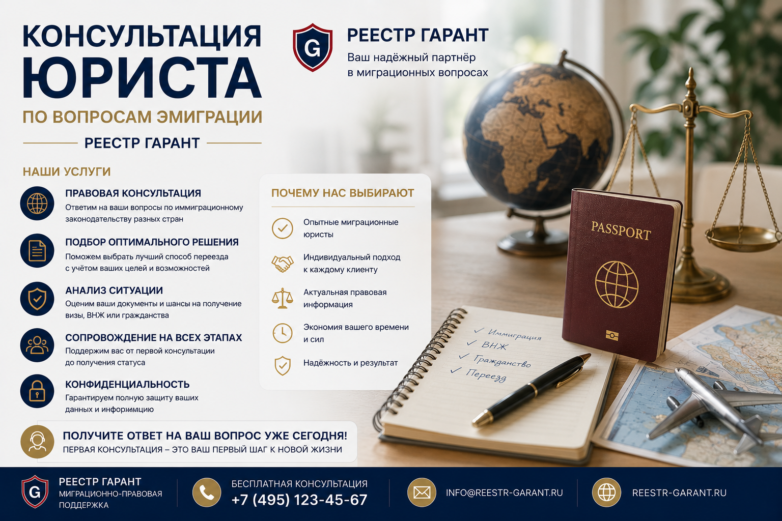 Образец документа — Консультация юриста по вопросам эмиграции | Реестр Гарант