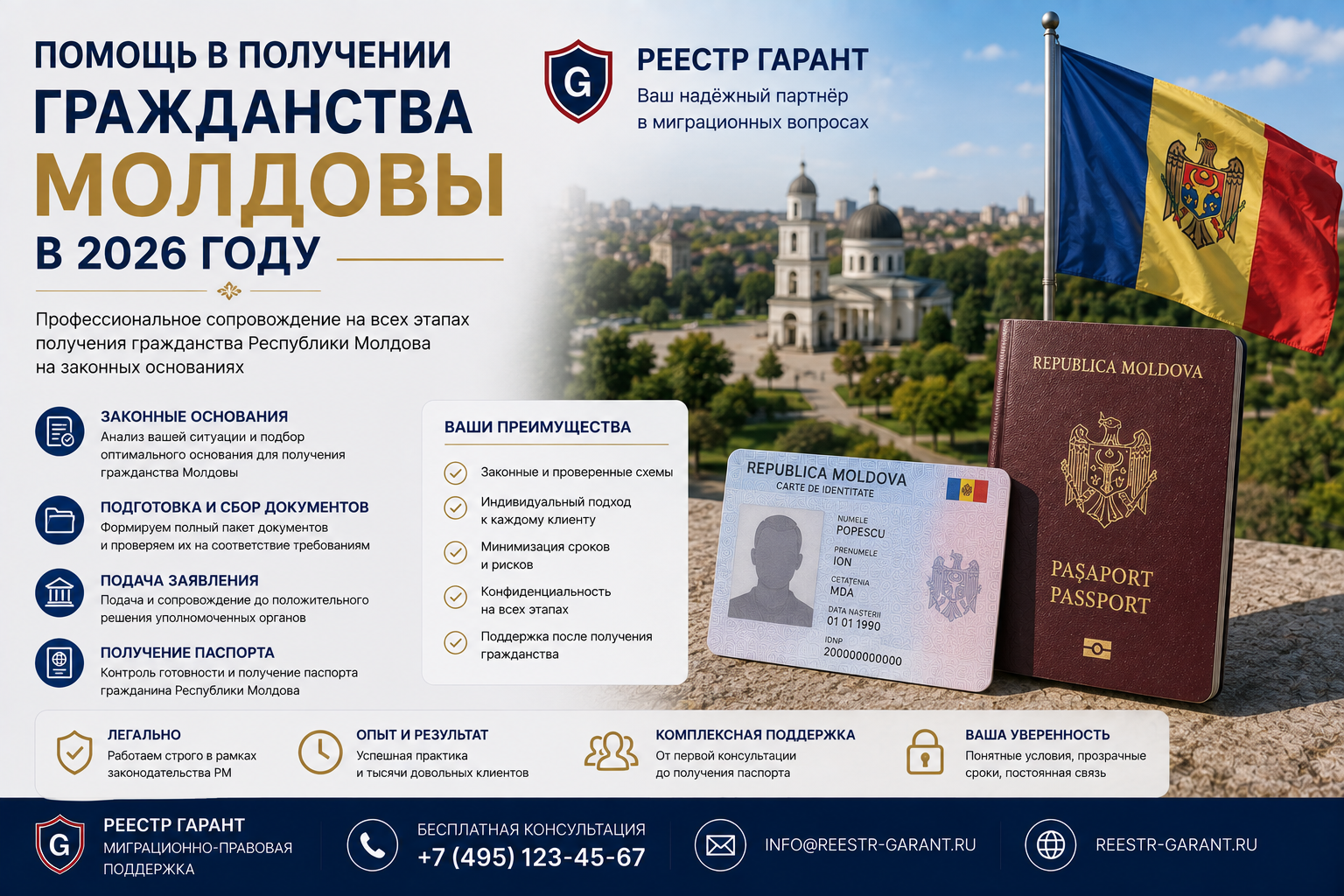 Помощь в получении гражданства Молдовы в 2026 году