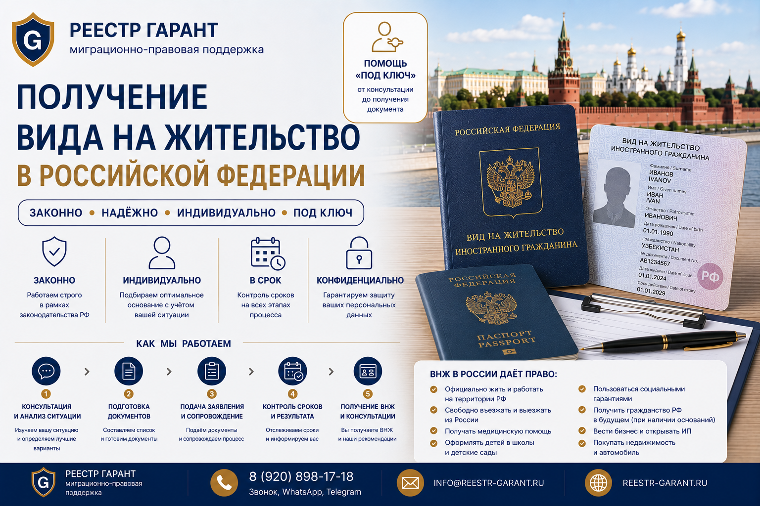 Образец документа — Получение вида на жительство в РФ | Реестр Гарант