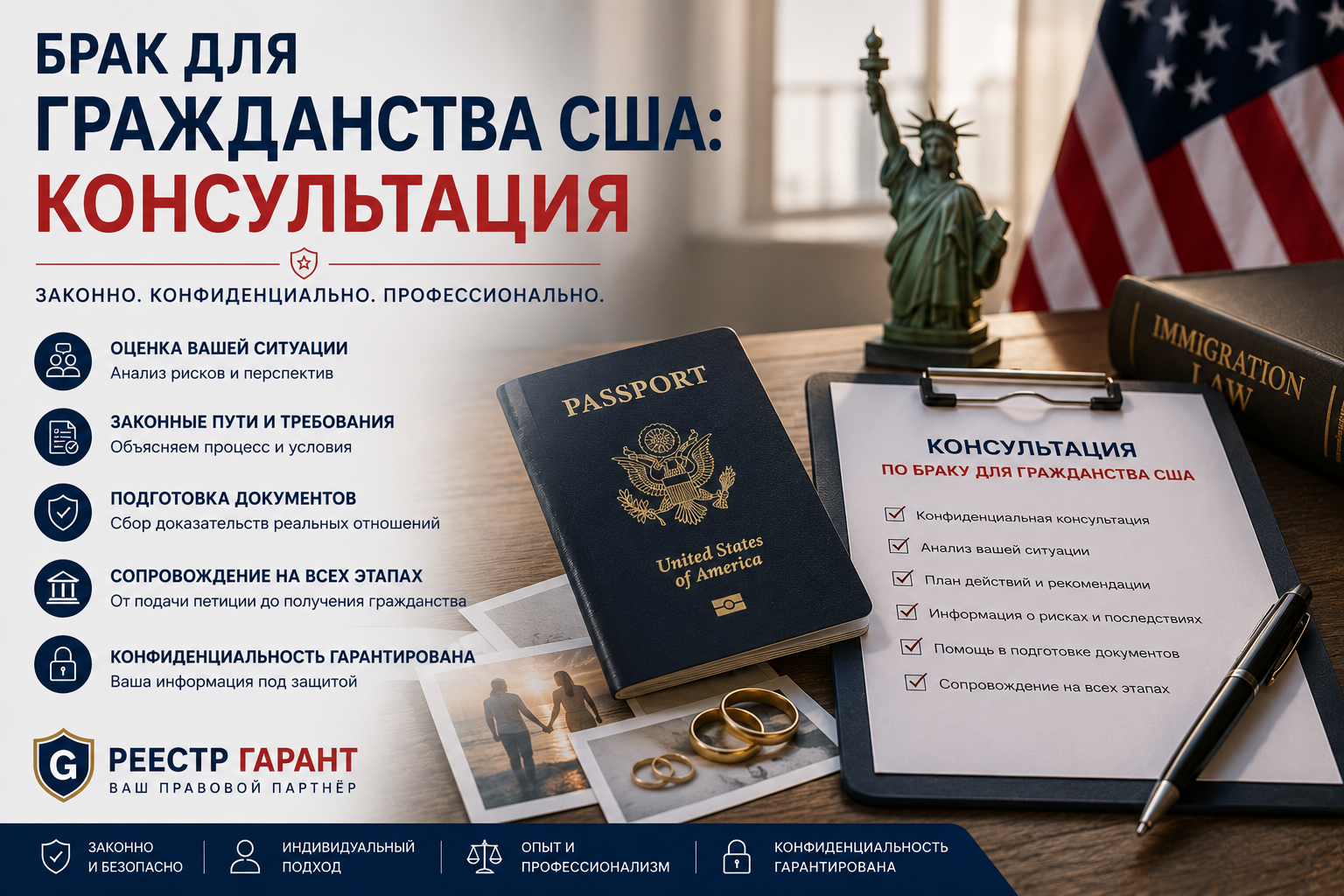 Фиктивный брак для гражданства США: консультация