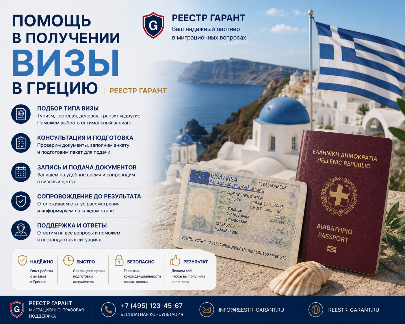 Образец документа — Помощь в получении визы в Грецию | Реестр Гарант